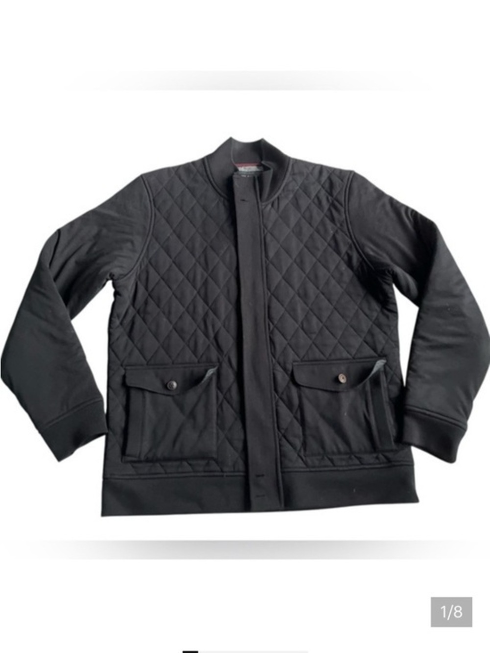 Ted Baker Black Quilted Bomber Jacket
